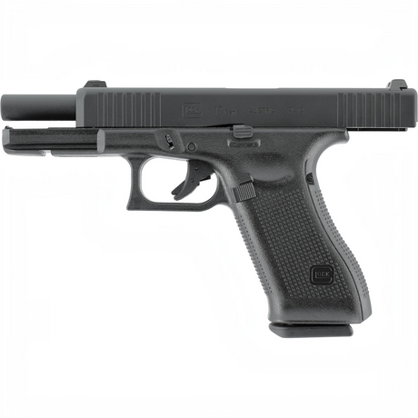 id-paintball Glock 17 Gen5 Airsoft-Pistole in Schwarz mit Metallschlitten und beidhändiger Bedienung