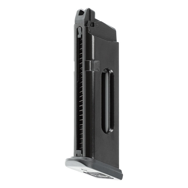 id-paintball CO2 Magazin für Glock 17 Gen5 in Schwarz mit 18 Schuss Kapazität für 6 mm BB
