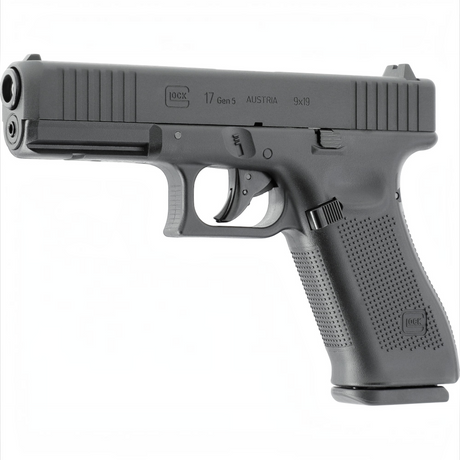 id-paintball GLOCK 17 Gen5 CO2-Pistole in Schwarz mit Metallschlitten und originalgetreuen Markierungen