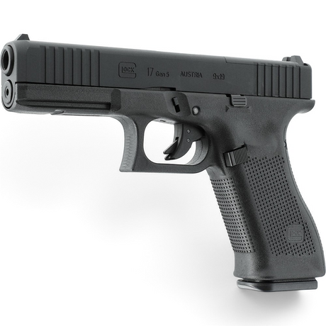 id-paintball GLOCK 17 Gen5 MOS Airsoft-Pistole in Schwarz mit CNC-Aluminiumschlitten und Blowback-System