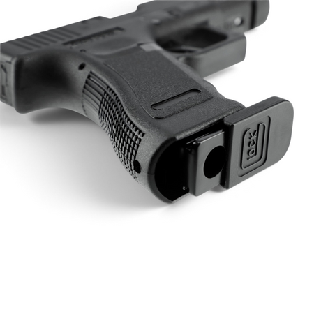 id-paintball GLOCK 17 CO2-Pistole mit All-in-One-Magazin und originalen Markings im Detail