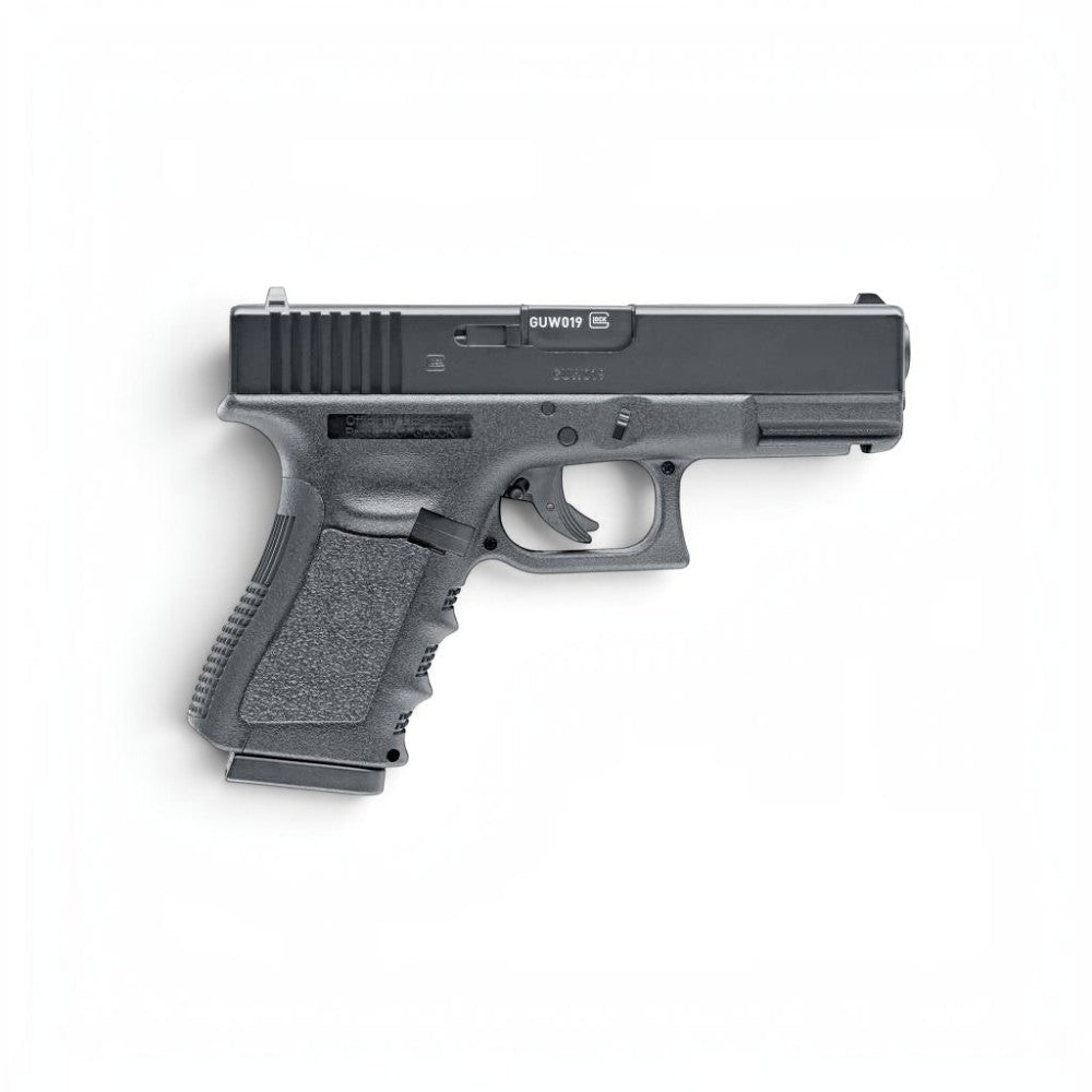 id-paintball GLOCK 19 CO2 Airsoftpistole in Schwarz mit Metallschlitten und kompakter Bauweise