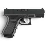 id-paintball Glock 19 CO2 Pistole mit Metallschlitten und originalen Markings im Kaliber 4,5 mm Stahl-BB