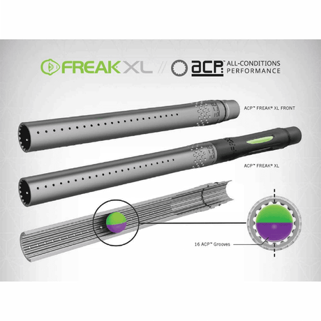 id-paintball GOG Freak ACP XL Lauf Front mit 16 geraden Zügen für präzise Paintball-Performance bei jedem Wetter