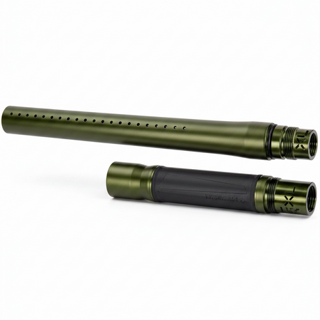 id-paintball GOG Freak XL Junior Laufset in Oliv Matt mit 8-Zoll Front und AutoCocker-Gewinde für Paintball
