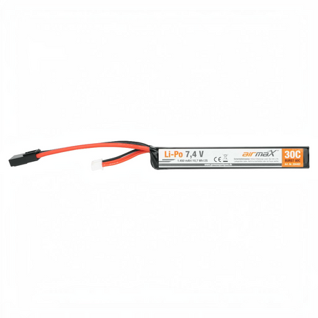 id-paintball GSG Li-Po Akku 7,4V 1450mAh für Airsoft Waffen mit schwarzer Ummantelung und Anschlusskabel