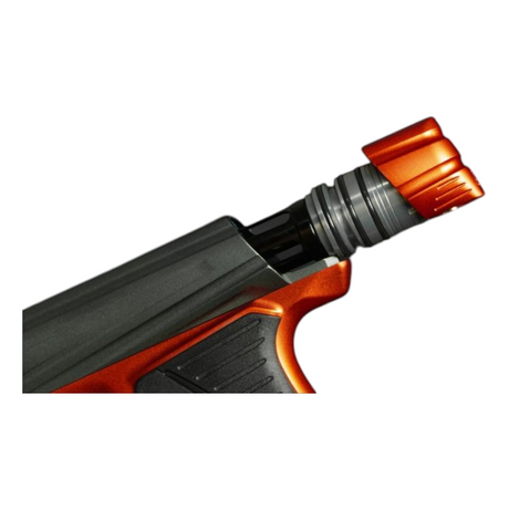 id-paintball Planet Eclipse GTEK 180R Paintball Markierer mit orangefarbenem Frontgriff und technischem Design