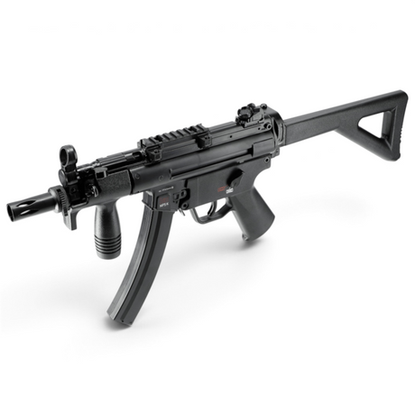 id-paintball Heckler & Koch MP5 K-PDW CO2 BB Gewehr mit Klappschaft und Blowback-Funktion in Schwarz