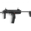 id-paintball Heckler & Koch MP7 A1 Gas Blowback Airsoft in Schwarz mit klappbarem Vordergriff und Schubschaft