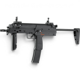 id-paintball Heckler & Koch MP7 A1 Gas-Blowback-Airsoft in Schwarz mit ausziehbarem Schaft und klappbarem Vordergriff