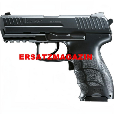 id-paintball Heckler & Koch P30 Airsoft Pistole in Schwarz für 6mm BBs mit strukturierter Griffschale