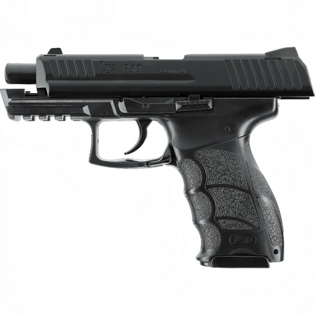 id-paintball Heckler & Koch P30 Airsoft-Pistole mit schwarzem Metallschlitten und strukturierter Griffschale