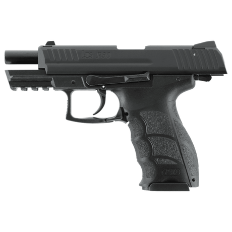 id-paintball Heckler & Koch P30 Schreckschusspistole 9mm PAK mit schwarzem Polymer-Griffstück und Picatinny-Schiene
