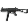 id-paintball Heckler & Koch UMP Sportsline Airsoft-Maschinenpistole in Schwarz mit Klappschaft und Picatinny-Rail