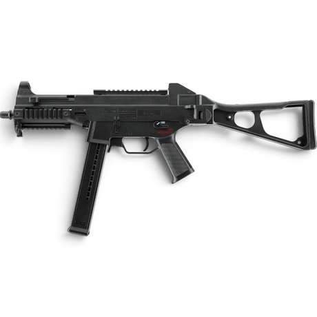 id-paintball Heckler & Koch UMP Sportsline Airsoft-Maschinenpistole in Schwarz mit Klappschaft und Picatinny-Rail
