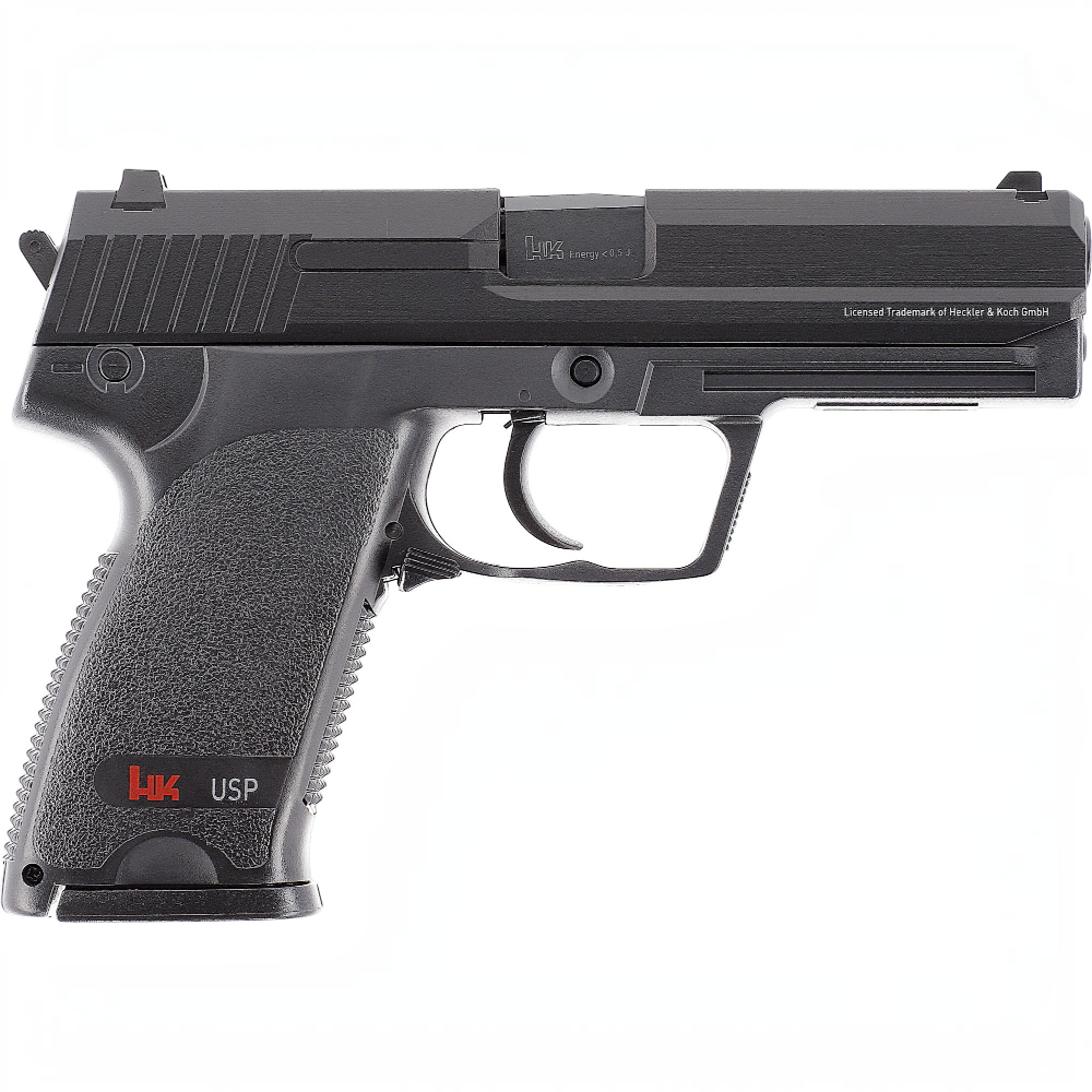 id-paintball Heckler & Koch USP Federdruck Airsoft Pistole in Schwarz mit 6 mm Kaliber für Einsteiger