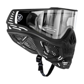 id-paintball HK Army HSTL Skull Paintball Maske in Schwarz mit verspiegeltem Thermalglas und Totenkopf-Design