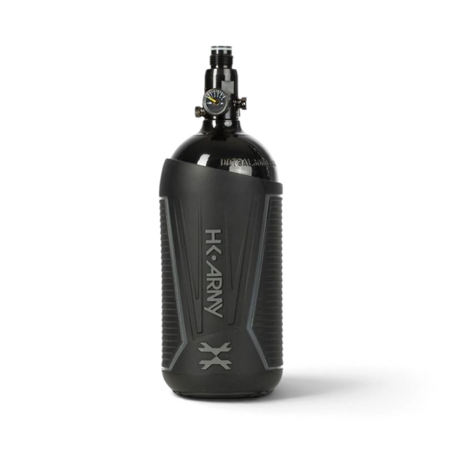 id-paintball HK Army Vice Tank Grip in Schwarz und Grau für 0,8 Liter HP-Systeme aus robustem, griffigem Material