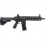id-paintball Heckler & Koch HK416 D Airsoft AEG in Schwarz mit Picatinny-Schiene, Aluminiumlauf und verstellbarem Schaft
