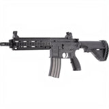 id-paintball Heckler & Koch HK416 D Airsoft AEG in Schwarz mit Quadrail, verstellbarem Schaft und HiCap-Magazin