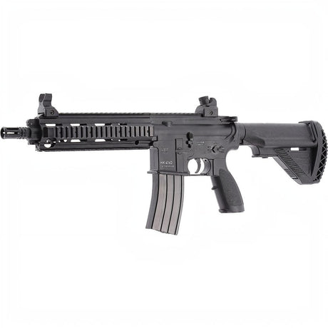 id-paintball Heckler & Koch HK416 D Airsoft AEG in Schwarz mit Quadrail, verstellbarem Schaft und HiCap-Magazin