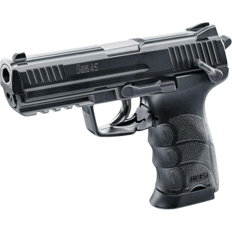 id-paintball Heckler & Koch HK45 CO2 Airsoft Pistole mit Metallschlitten und ergonomischem Griffstück in Schwarz