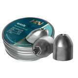 id-paintball H&N Grizzly 9mm Diabolos aus Blei mit Hohlspitzdesign vor der silbernen Metalldose