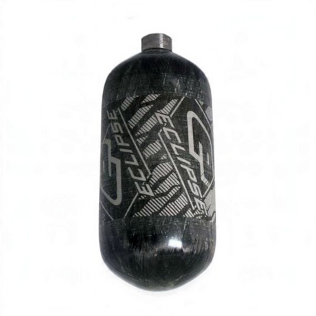 id-paintball HP Flasche 300 Bar 1,1l E.LITE mit schwarzer Carbon-Optik und Planet Eclipse Logo