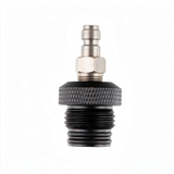 id-paintball PowAir HPA Remote System ASA-Adapter mit Schnellkupplung aus schwarzem Metall