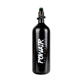 id-paintball PowAir Basic Series HPA System 1,0L 3000 Psi mit schwarzem Aluminiumtank und MAXREG Regulator