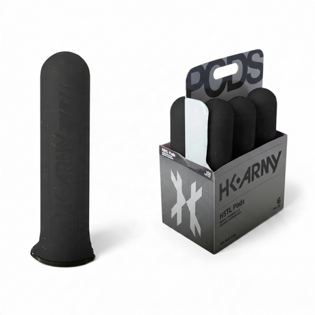 id-paintball HK Army HSTL Paintball Pot in Schwarz mit 150 Schuss Kapazität und passender 6er-Verkaufsbox