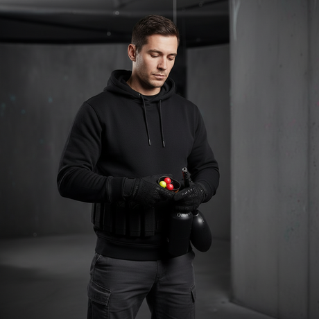 id-paintball HK Army HSTL Line Vollfinger Handschuhe in Schwarz mit Gummi-Applikationen für optimalen Paintball-Grip
