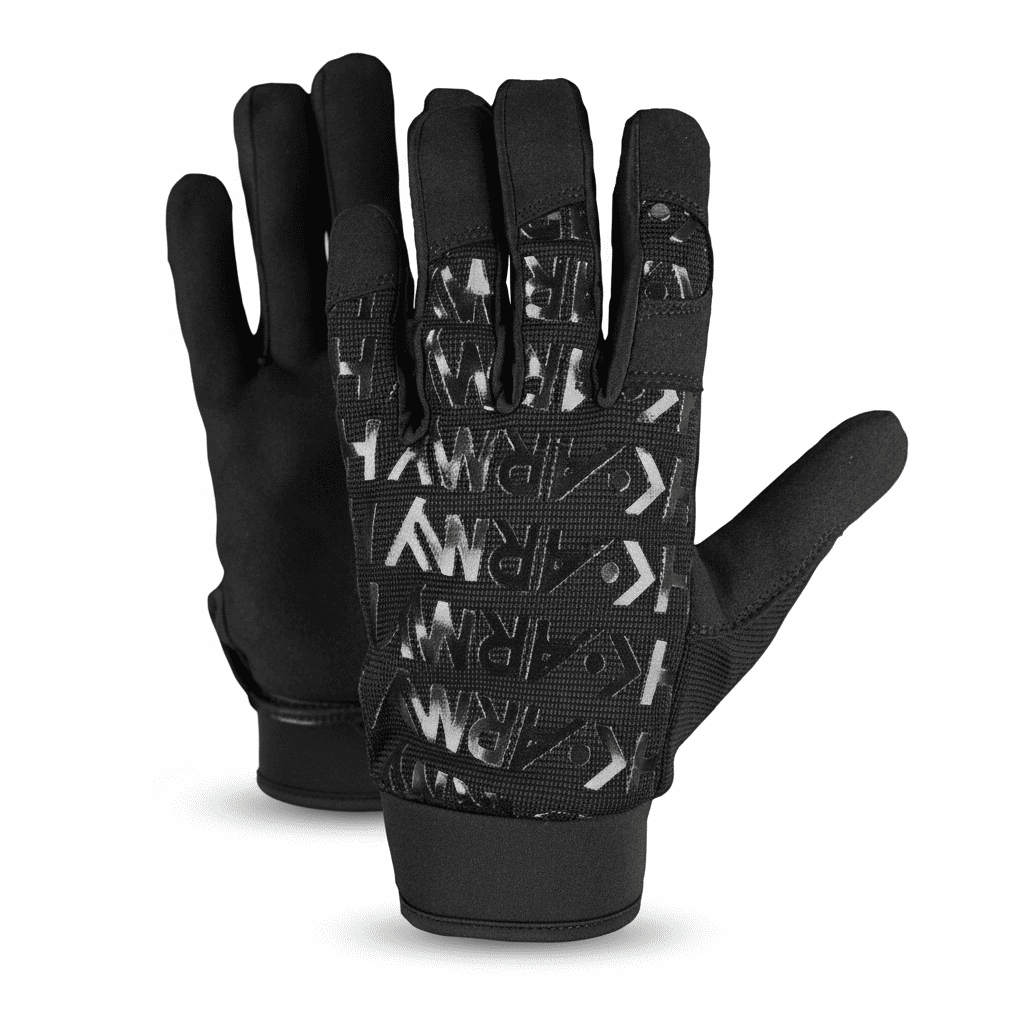 id-paintball HK Army HSTL Line Vollfinger Handschuhe in Schwarz mit Gummi-Applikationen für optimalen Grip