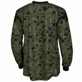 id-paintball Jersey The Skulls Oliv in olivgrün mit Totenkopf-Muster, gepolstert, Rückansicht