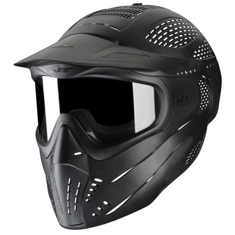 id-paintball JT Spectra Premise Headshield Paintball-Maske in Schwarz mit Anti-Fog-Glas und 260 Grad Sichtfeld