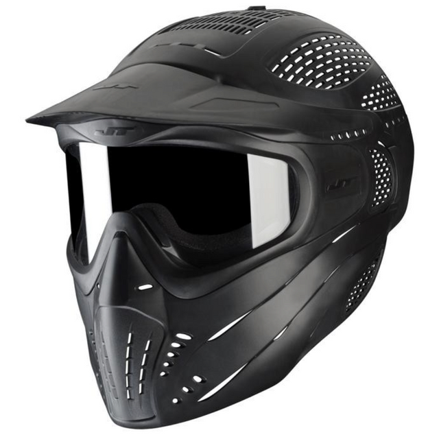 id-paintball JT Spectra Premise Headshield Paintball-Maske in Schwarz mit Anti-Fog-Glas und 260 Grad Sichtfeld