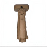 id-paintball klappbarer Frontgriff in TAN für 22mm Weaver- und Picatinny-Schienen aus robustem Kunststoff