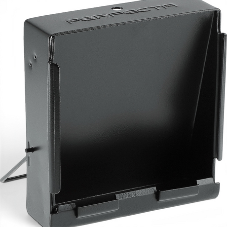 id-paintball Perfecta Kugelfangkasten aus schwarzem Stahlblech für 14x14 cm Zielscheiben