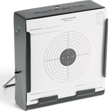 id-paintball Perfecta Kugelfangkasten aus schwarzem Stahlblech für 14x14 cm Zielscheiben mit ausklappbarem Aufsteller