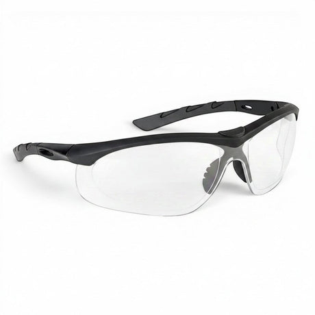 id-paintball Swiss Eye Lancer Schutzbrille mit schwarzem Rahmen und klaren, splitterfreien Polycarbonatgläsern