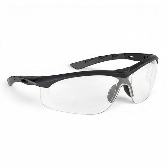 id-paintball Swiss Eye Lancer Schutzbrille mit schwarzem Rahmen und klaren, splitterfreien Polycarbonatgläsern