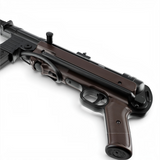 id-paintball Legends MP German CO2 BB Gewehr mit mattschwarzem Vollmetallgehäuse und braunem Griffstück