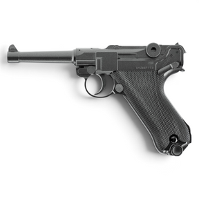 id-paintball Legends P08 CO2-Pistole aus Ganzmetall in Schwarz für 4,5 mm Stahl-BBs mit authentischem Design