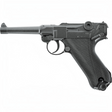 id-paintball Legends P08 Airsoft-Pistole aus Vollmetall in Schwarz mit historischem Design und CO2-Antrieb