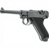 id-paintball Legends P08 Airsoft-Pistole aus Vollmetall in Schwarz mit historischem Design und CO2-Antrieb