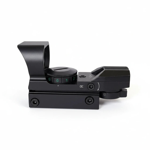 id-paintball Open Dot Reflexvisier aus schwarzem Aluminium mit 22mm Montage und einstellbarer Helligkeit