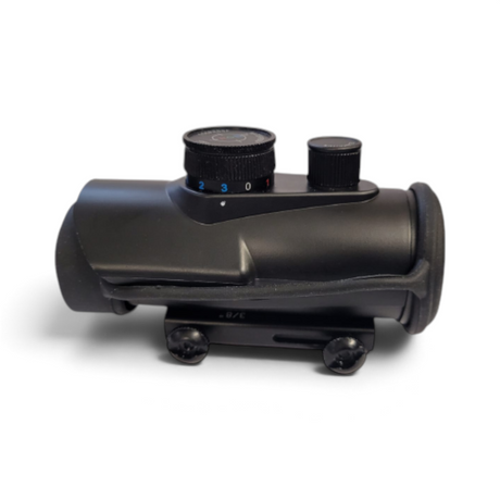 id-paintball Leuchtpunktvisier in Schwarz mit einstellbarem Rot-Grün-Blau-Punkt für 11mm und 22mm Schienen