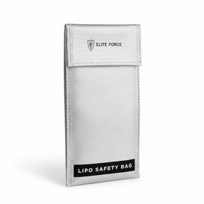 id-paintball Elite Force LiPo Safety Bag in Silber zur sicheren Lagerung und zum Laden von Lithium-Akkus