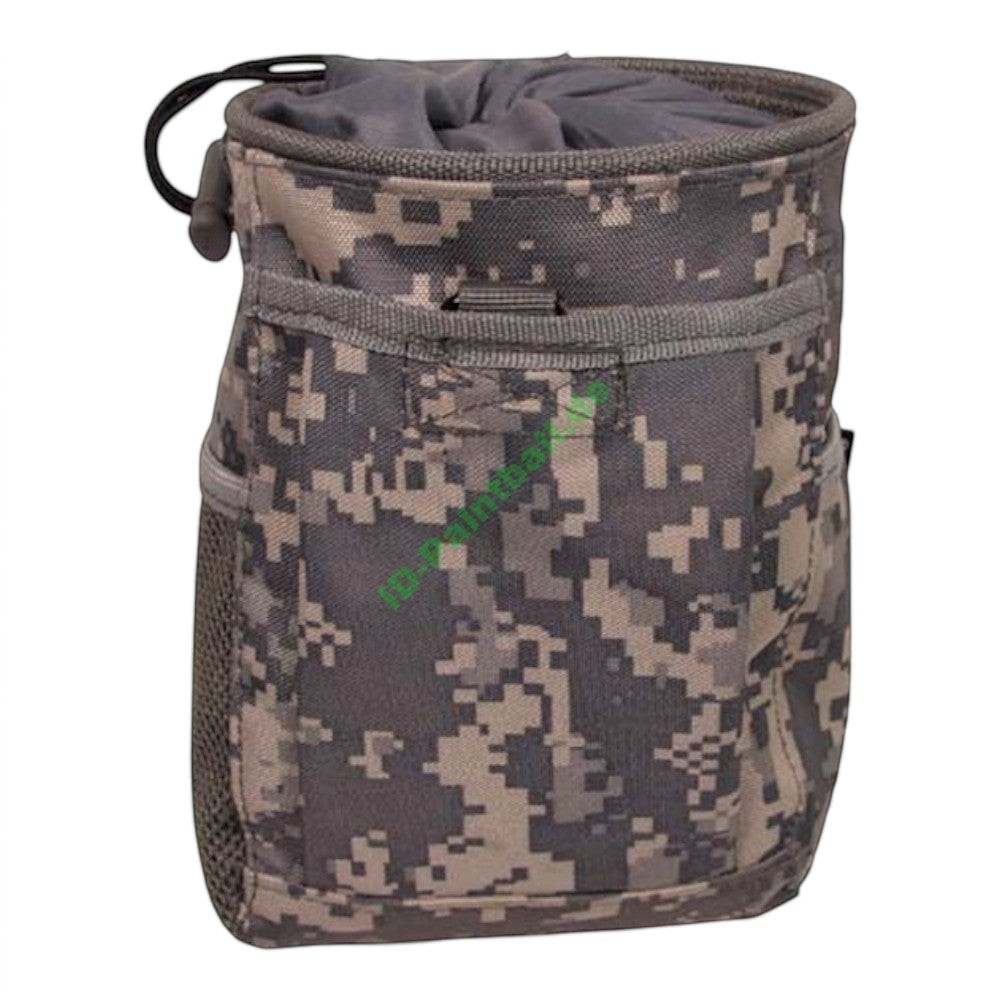 id-paintball Magazintasche XL MOLLE in digitalem Tarnmuster aus robustem Polyester mit Schneeschürze und Kordelzug
