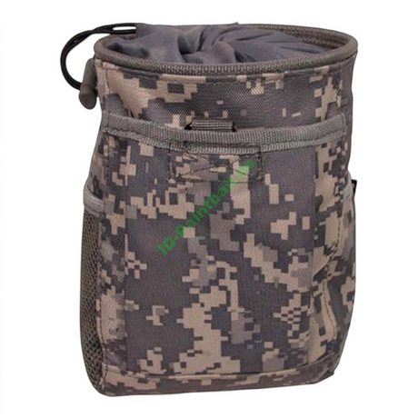 id-paintball Magazintasche XL MOLLE in digitalem Tarnmuster aus robustem Polyester mit Schneeschürze und Kordelzug